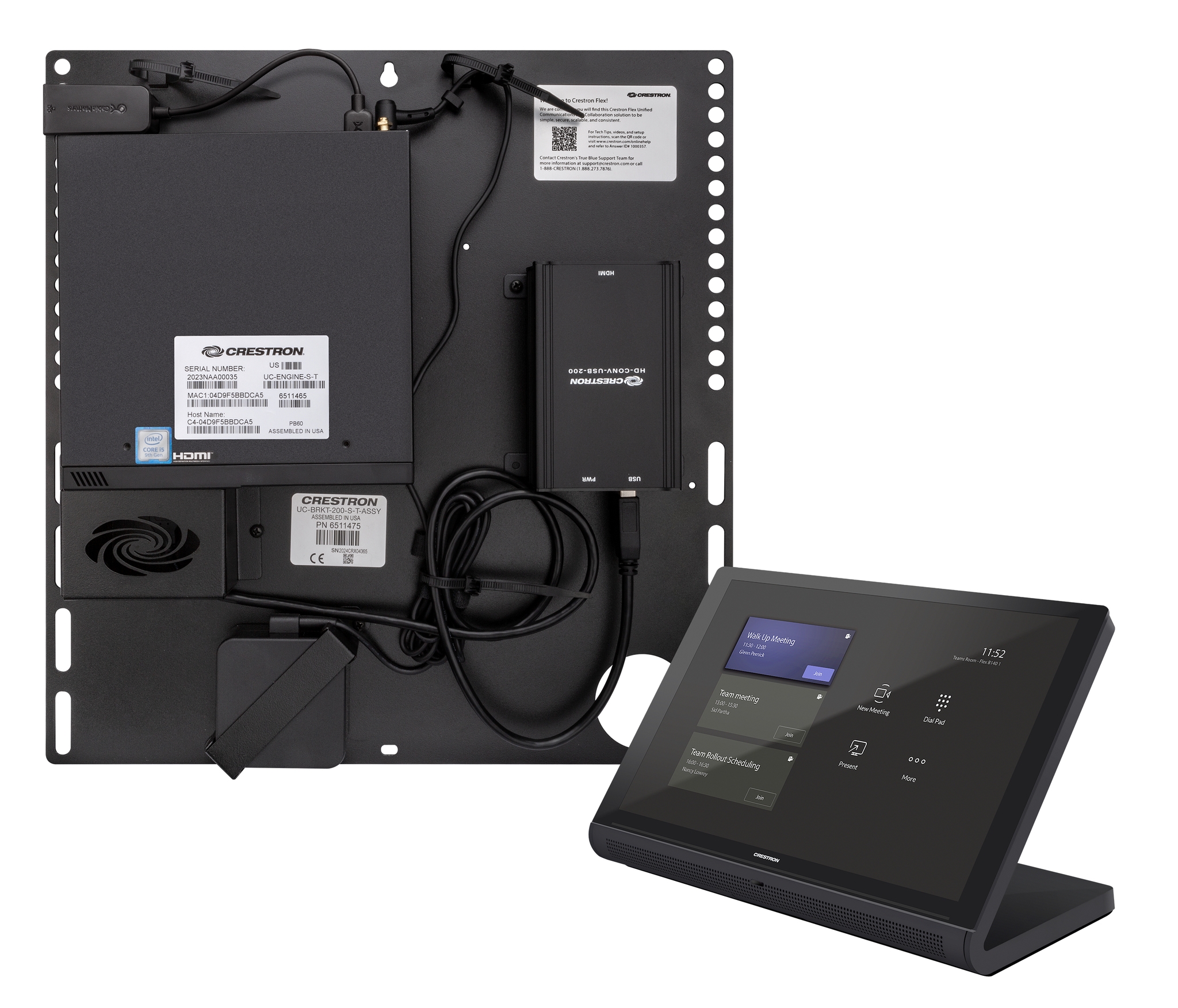 Crestron Flex UC-C100-T - For Microsoft Teams Rooms - Kit fr Videokonferenzen (Touchscreen-Konsole, Mini-PC)
