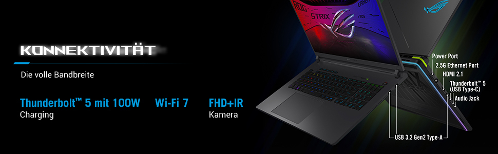 ASUS ROG Strix G18 G815LR-S8080W Intel Core Ultra 7 255HX Ordinateur portable 45,7 cm (18) WUXGA 32 Go DDR5-SDRAM 1 To SSD NVIDIA GeForce RTX 5070 Ti Wi-Fi 7 (802.11be) Windows 11 Home Gris, Vert