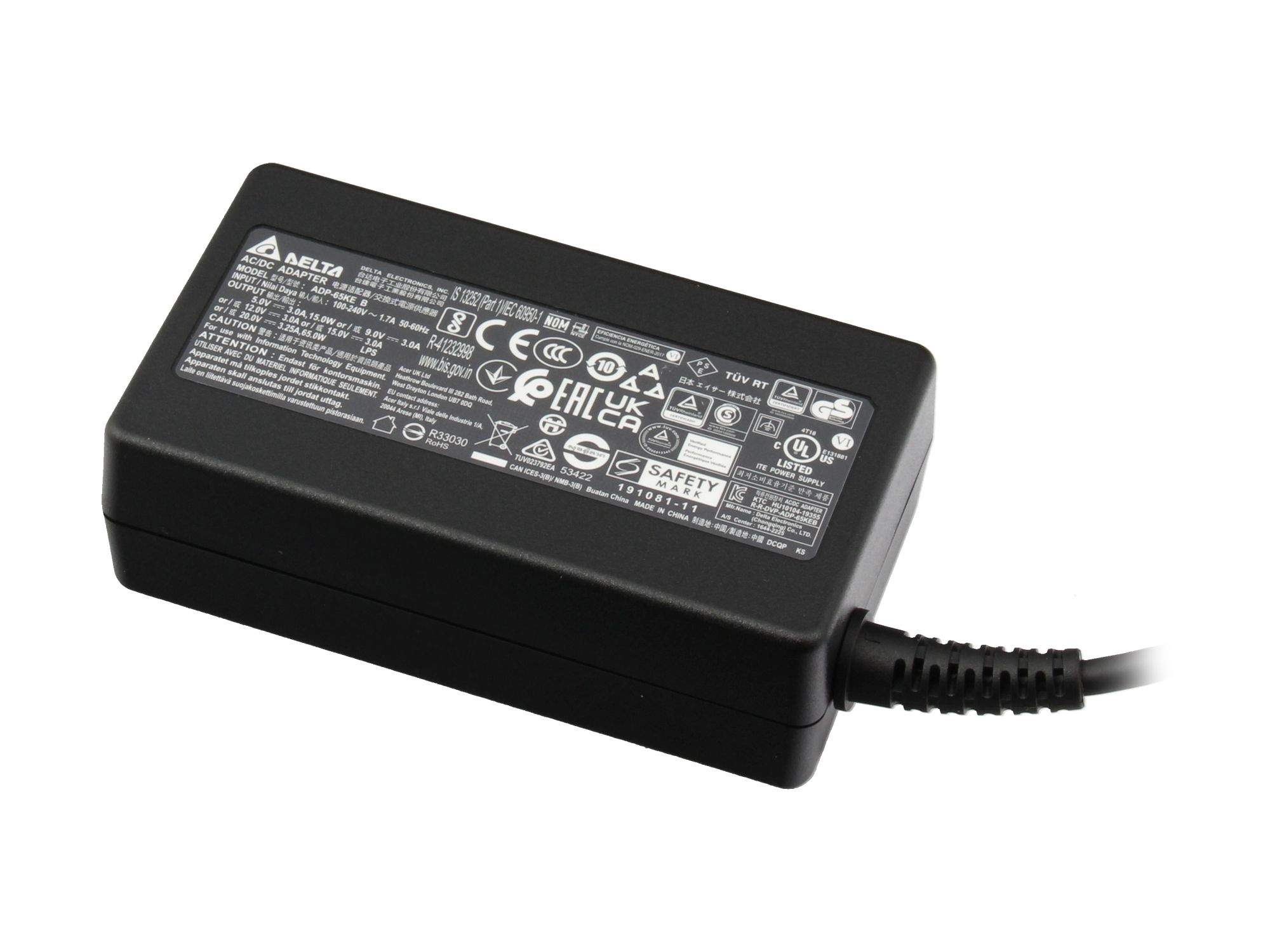 Acer AC Adapter Type-C - PC-/Server Netzteil - - 65.000 - PC-/Server Netzteil - 65.000 W