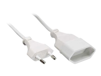 InLine Cavo alimentazione prolunga spina Italiana presa Italiana, bianco, 3m