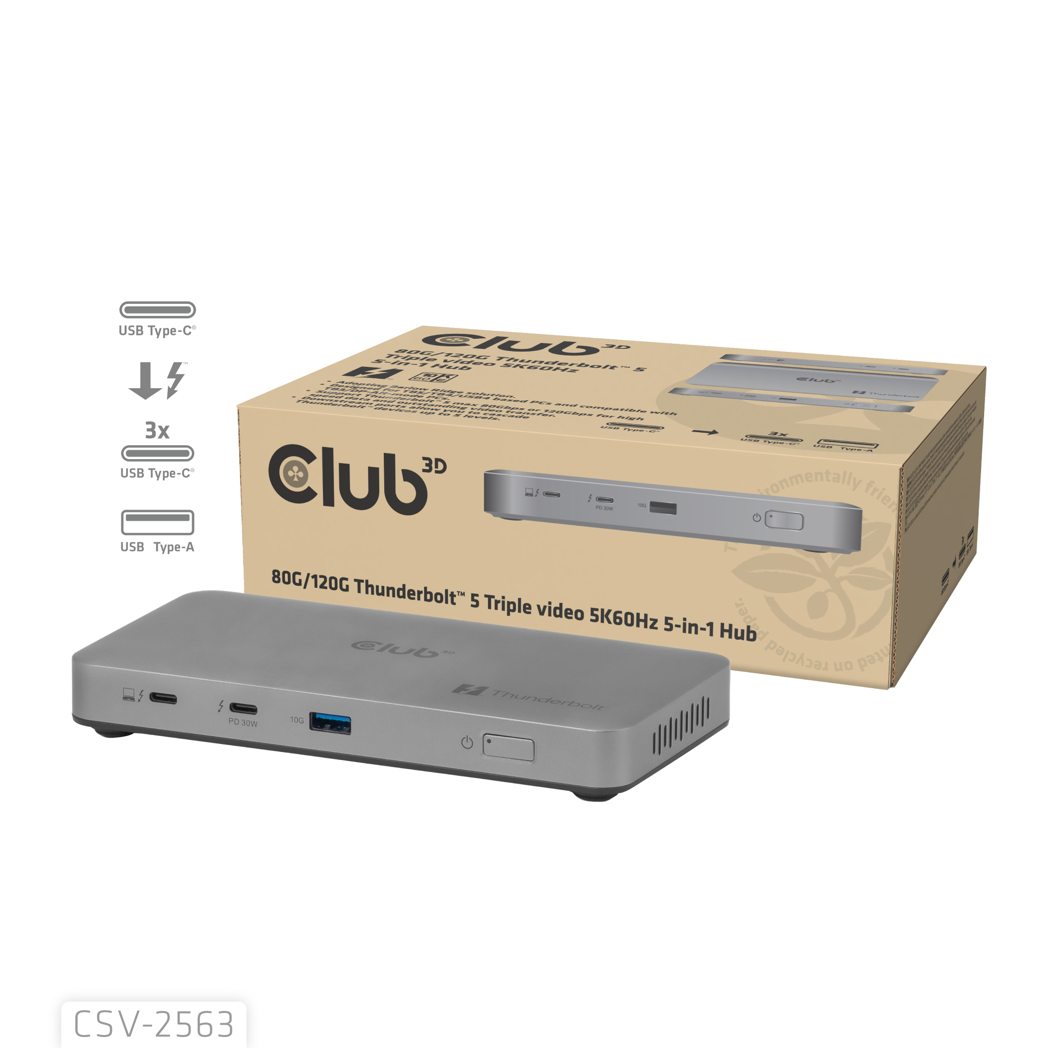 CLUB3D CSV-2563 hub di interfaccia