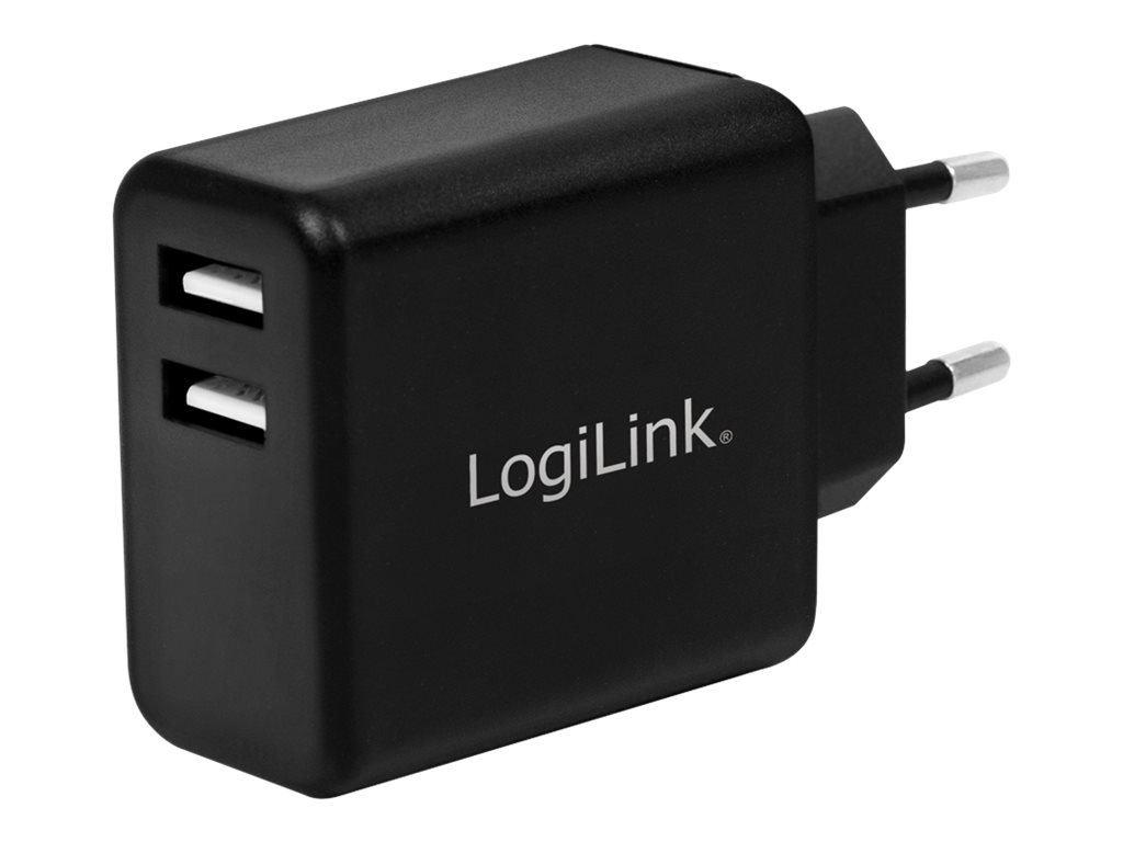 LogiLink Netzteil - 12 Watt - 2.4 A - 2 Ausgabeanschlussstellen (USB)