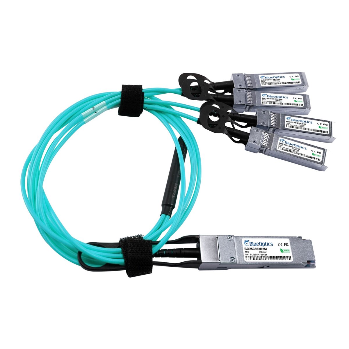 HPE Q9S66A kompatibles BlueOptics AOC QSFP BO253503K5M