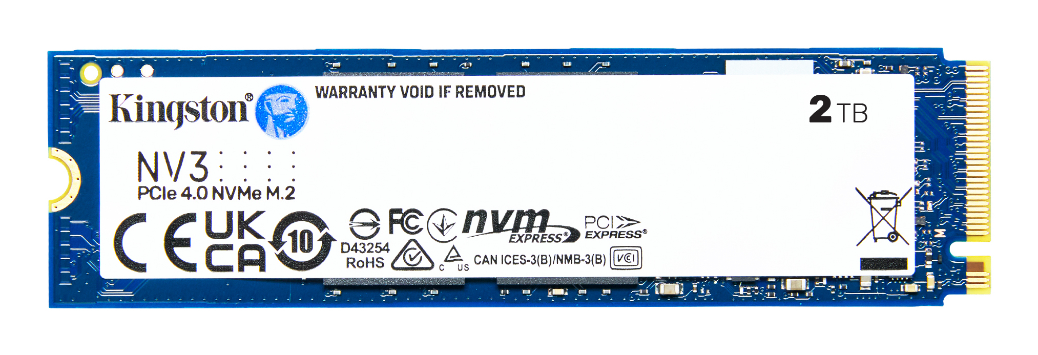 Kingston NV3 - SSD - 2 TB - intern - M.2 2280 - PCIe 4.0 x4 (NVMe)