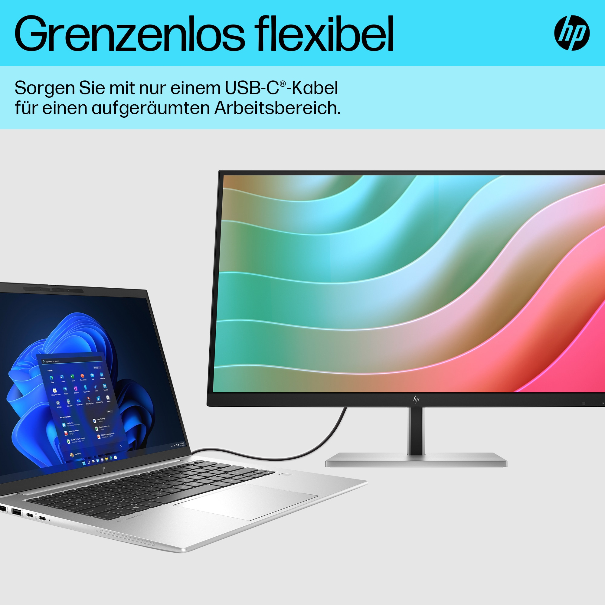 HP E-Series E27k G5 68,6 cm (27) 3840 x 2160 Pixeles 4K Ultra HD Negro, Plata