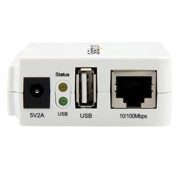 StarTech.com 1 Port USB WLAN 802.11 b/g/n Printserver mit 10/100 Mb/s Ethernet Anschluss