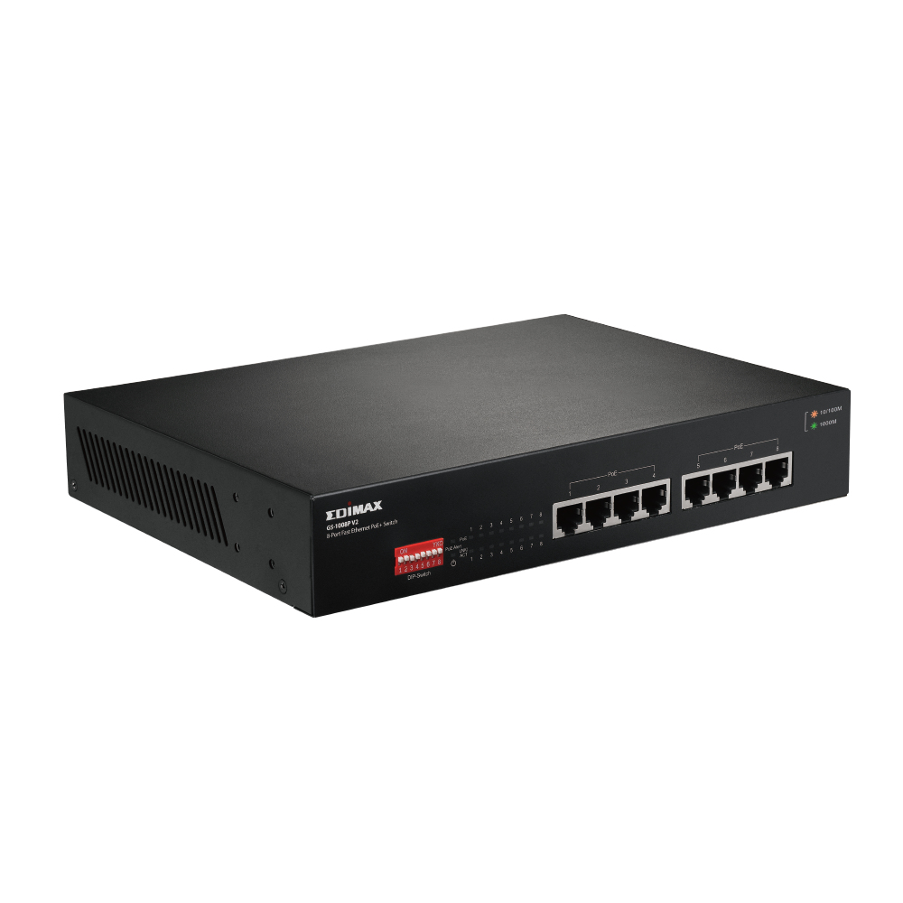 Edimax GS-1008P - V2 - Switch - 8 x 10/100/1000 (PoE+)