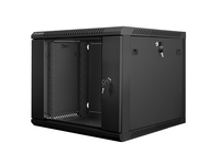 Lanberg WF01-6609-10B - Wandmontiertes Regal - 9U - 60 kg - Sperrschloss - Ablageschienen - Verbessertes Kabelmanagement