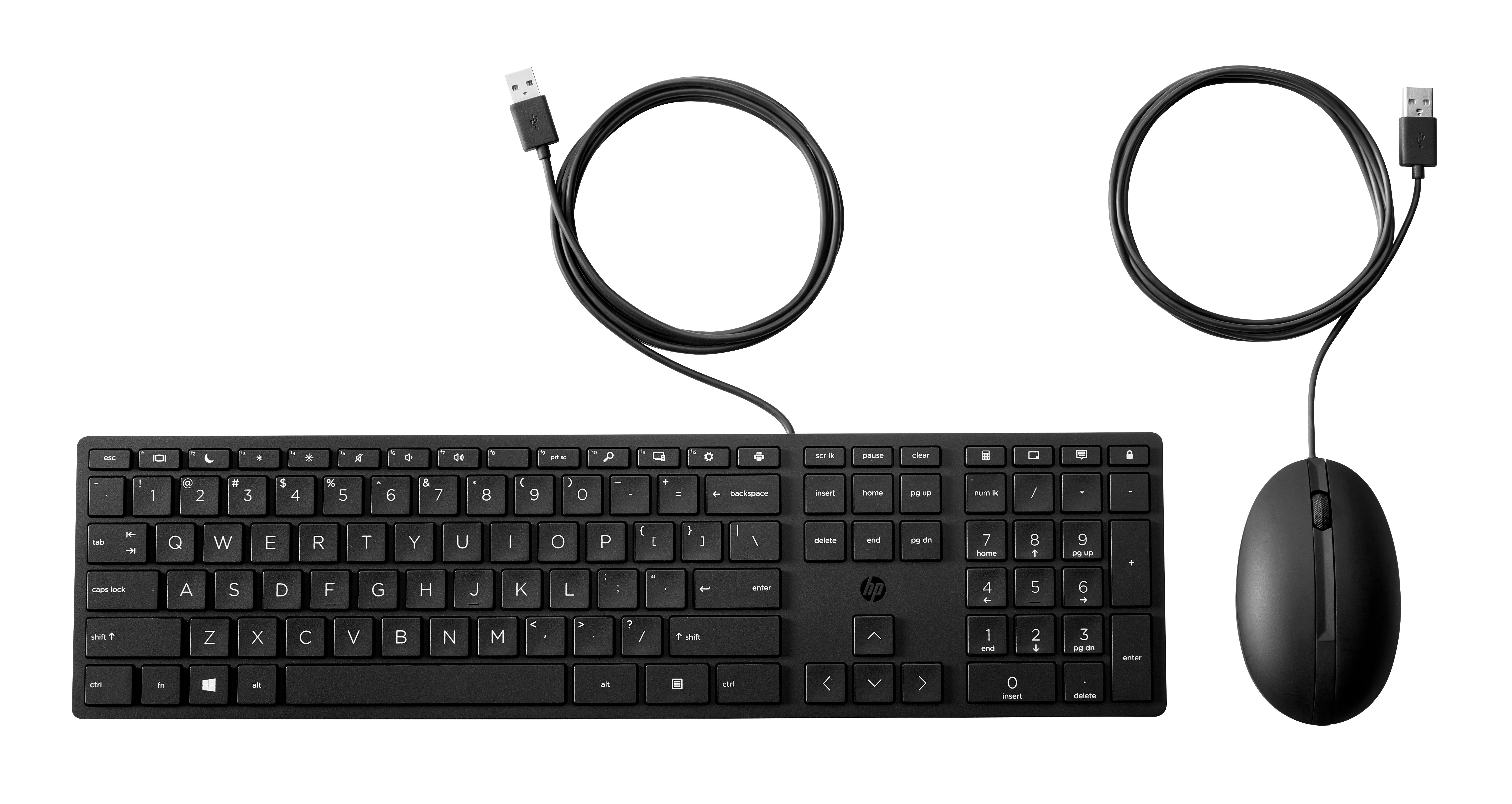 HP Desktop 320MK - Tastatur-und-Maus-Set - 3-Zonen-Layout, flache Tastenreise