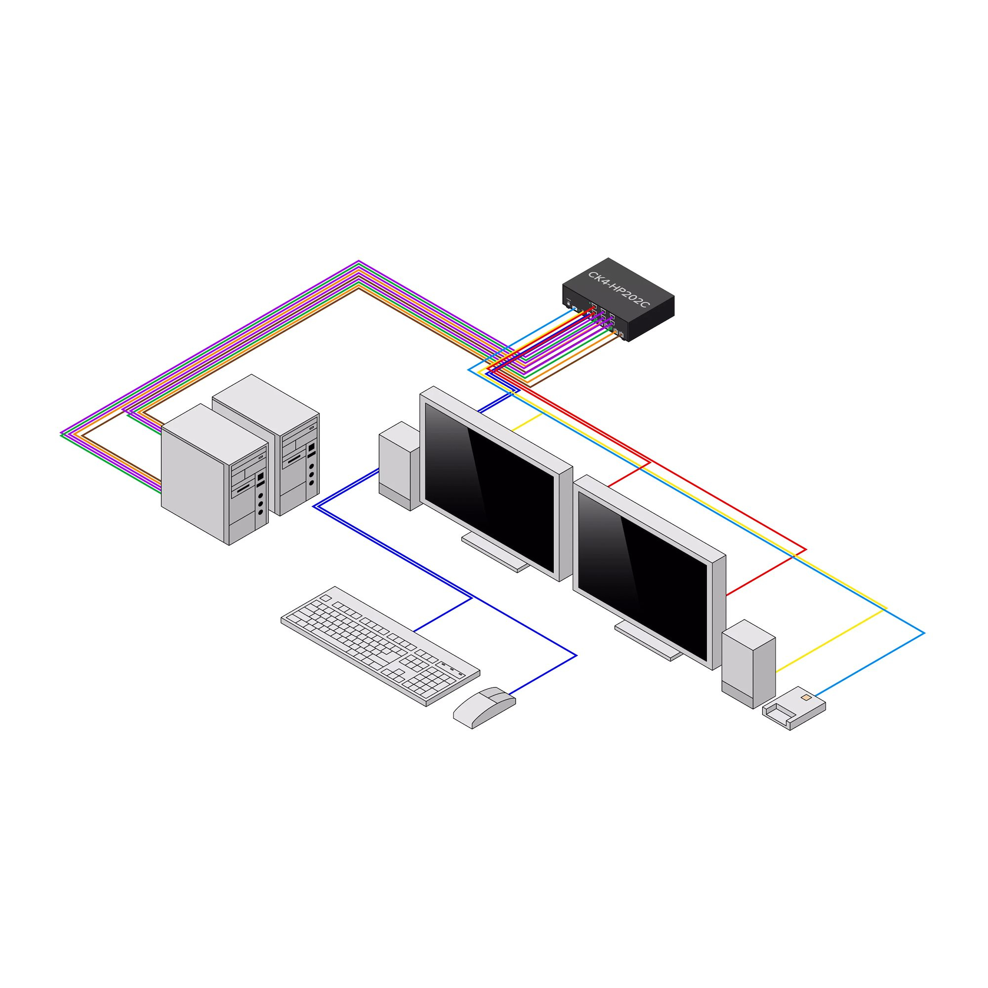 StarTech.com KVM-/Audio-/USB-Switch - 2 x KVM/Audio/USB