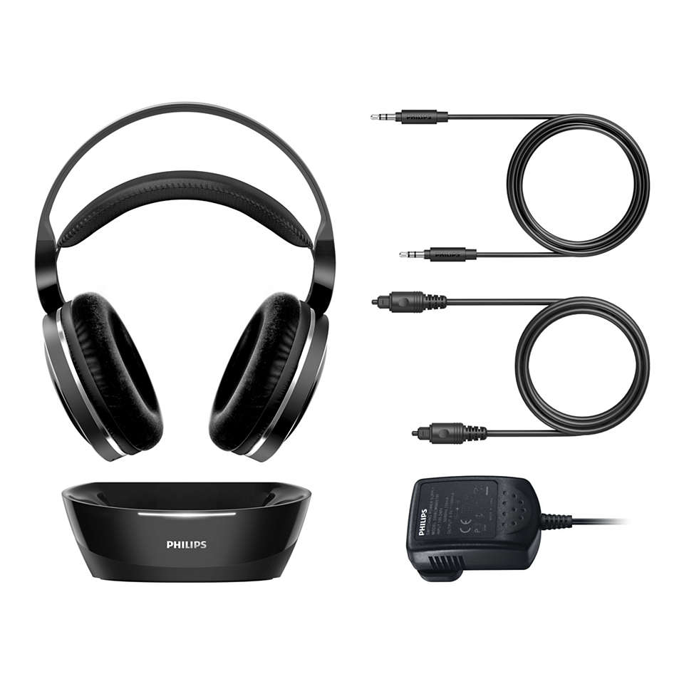 Philips SHD8850/79 Wireless Over-Ear Hi-Fi TV Headphones, Black