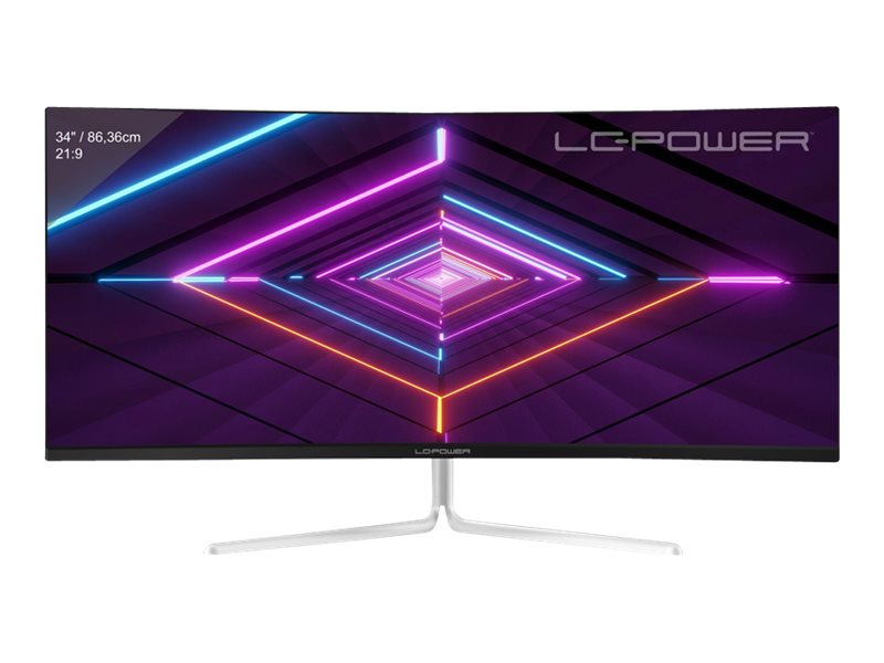 LC-Power LC-M34-UWQHD-100-C-V3 computer monitor 86.4 cm (34) 3440 x 1440 pixels UltraWide Quad HD LCD White