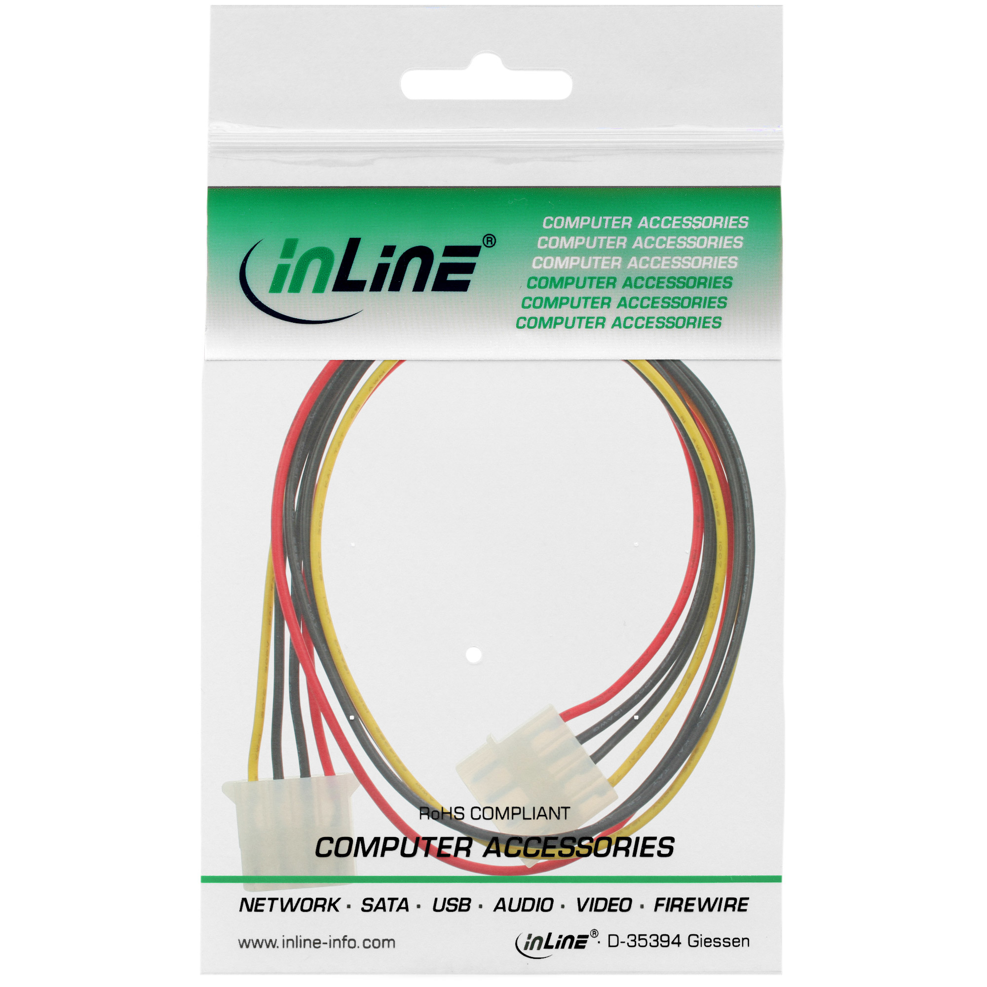 InLine Prolunga di alimentazione interna, spina/presa a 4pin da 5,25 , 0,50m