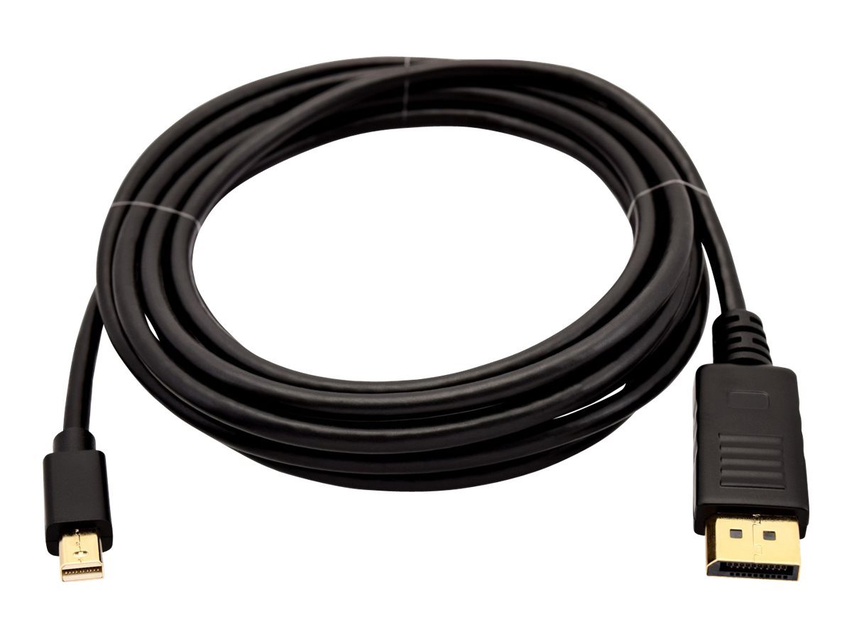 V7 Black Video Cable Mini DisplayPort Male to DisplayPort Male 3m 10ft