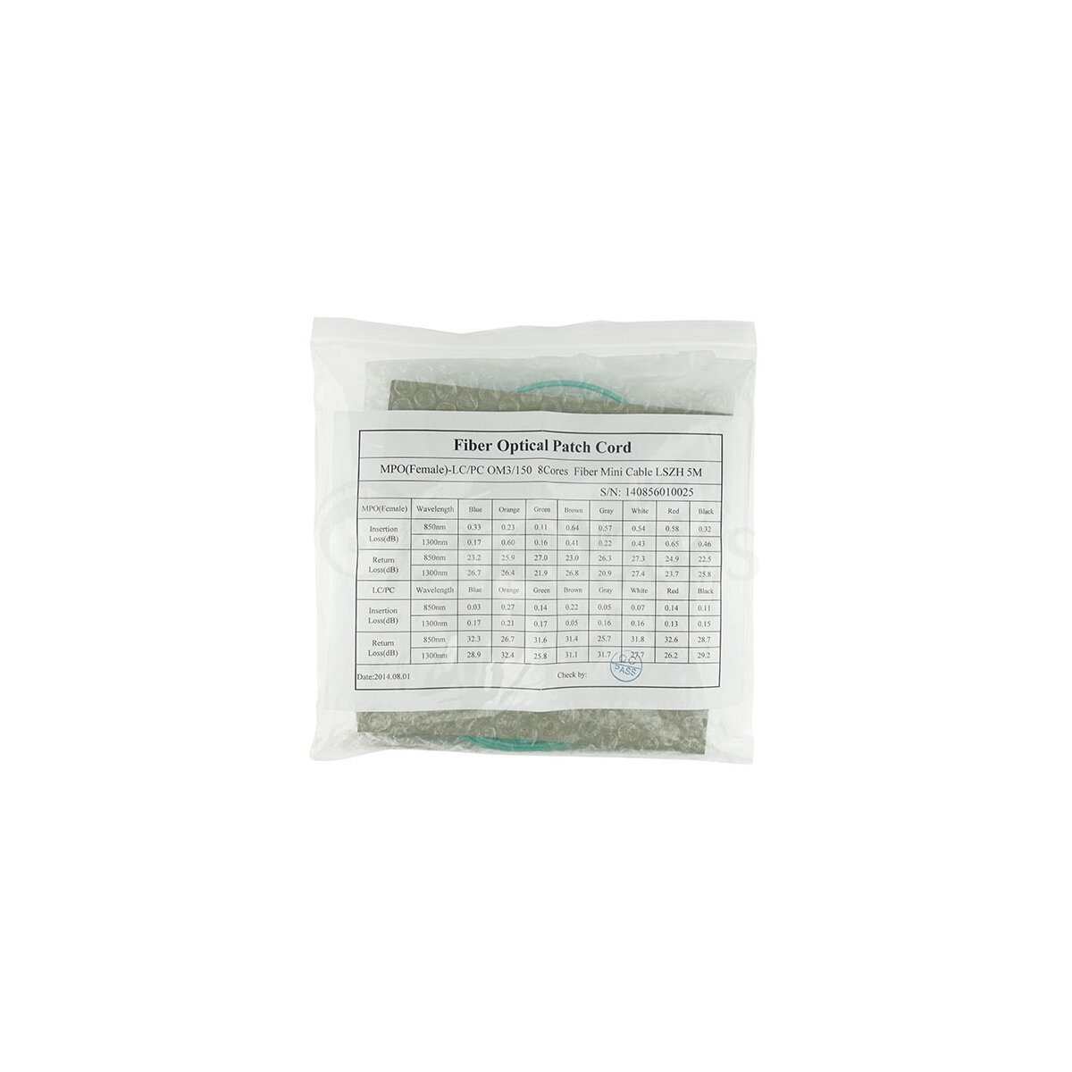 Dell EMC CBL-MPO12-4LC-OM3-1M kompatibles MPO-4xLC Multimode OM3 Patchkabel 1 Meter
