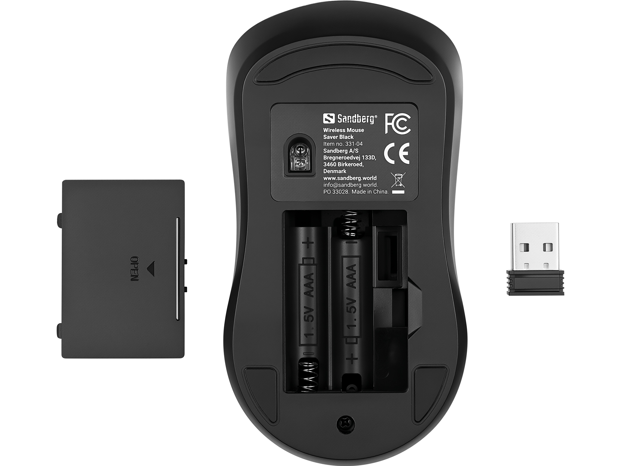 Sandberg 331-04 mouse Universale Ambidestro RF Wireless 1600 DPI