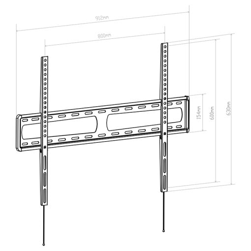Hagor BL Fixed 800 165.1 cm (65) Black