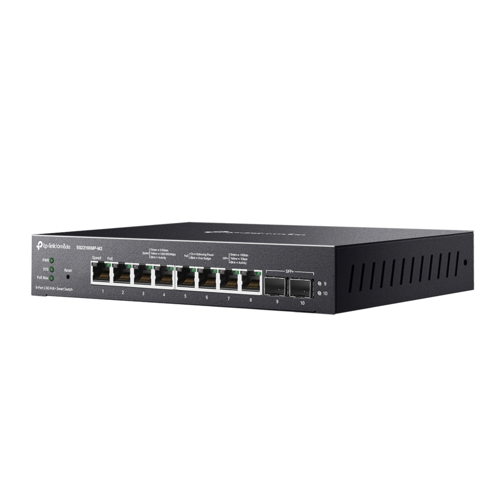 TP-LINK Omada SG2210XMP-M2 V1.6 - Switch - L2+ - Smart - 8 x 100/1000/2.5G (PoE+)