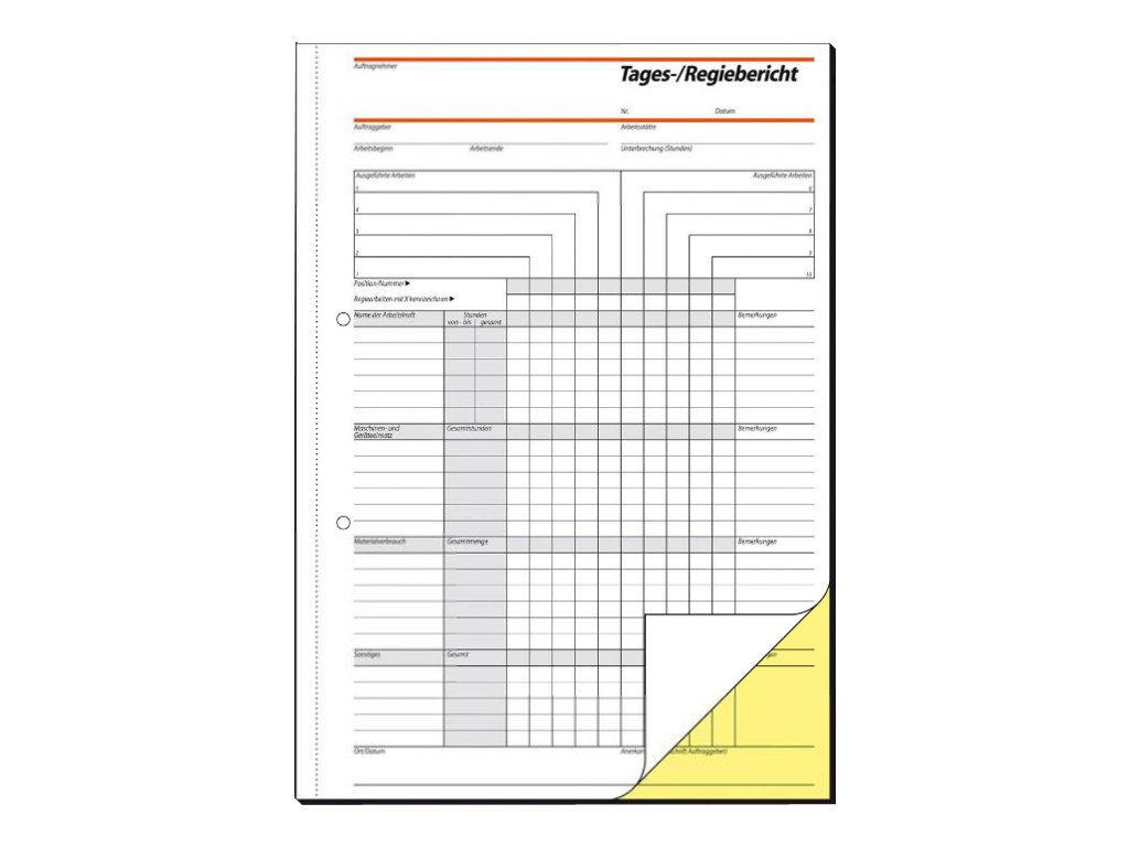 Sigel Regiebericht A4/2x40Bl SD - A4 - A4