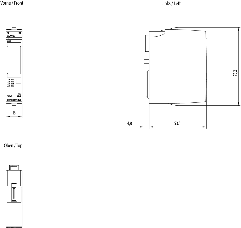 Siemens 6ES7131-6BF01-0BA0 adattatore e invertitore Interno Multicolore