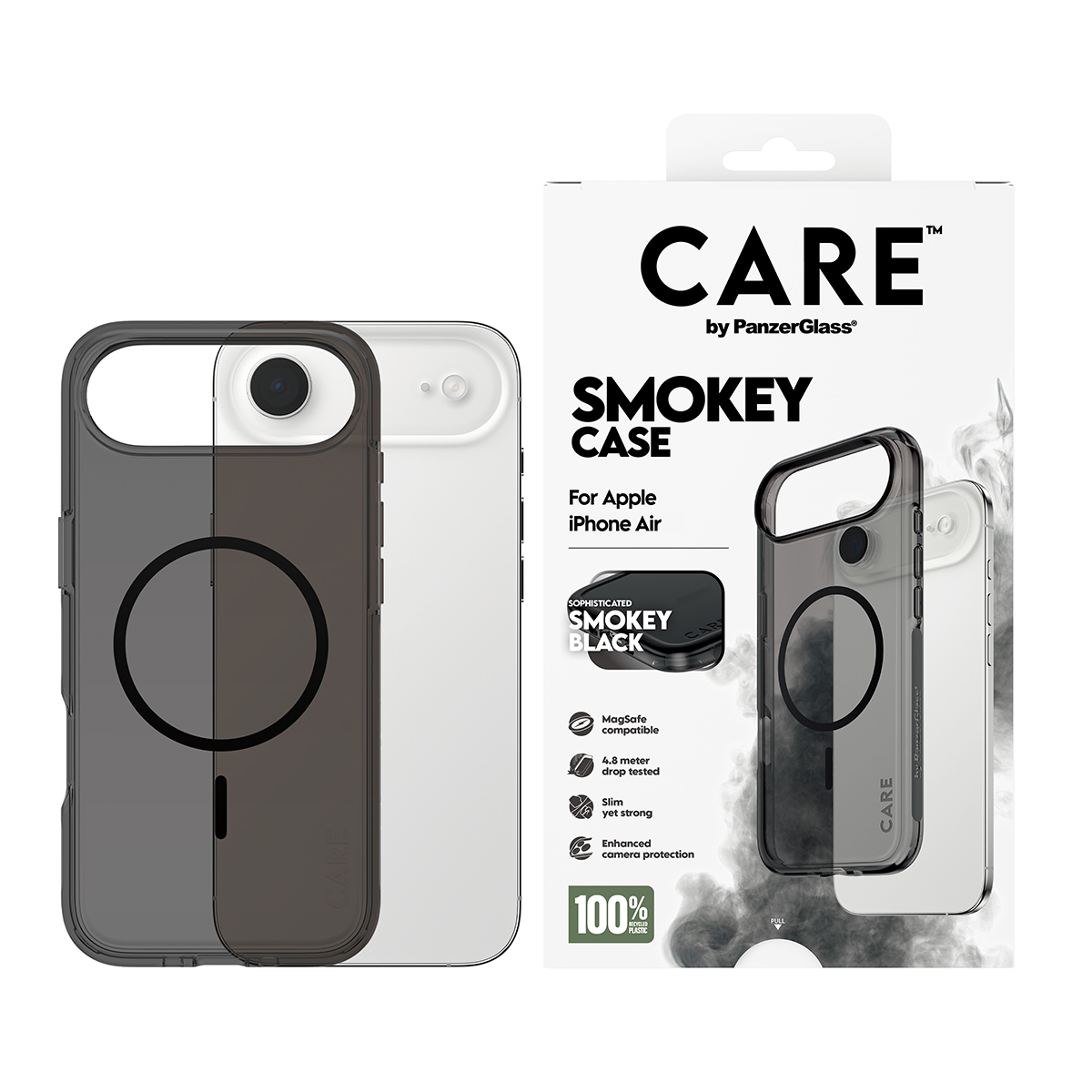 PanzerGlass CARE by � Flagship Case Urban Explorer Smokey w. Black MagSafe iPhone Air funda para tel�fono m�vil Negro