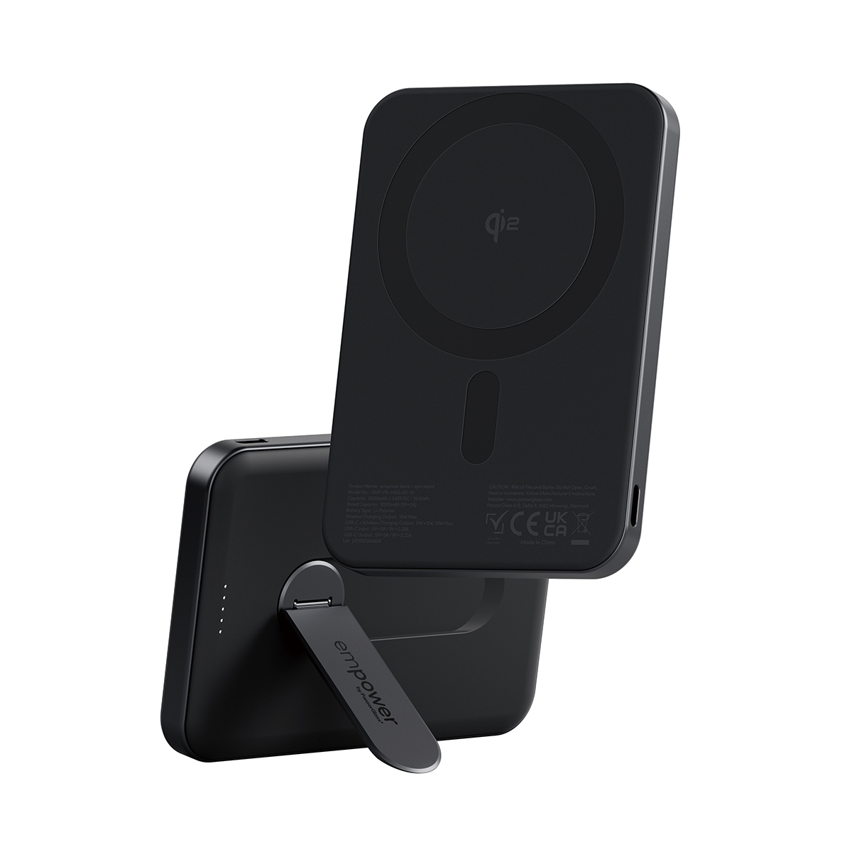 PanzerGlass empower Powerbank w. Spin Stand 5000mAh Space Black
