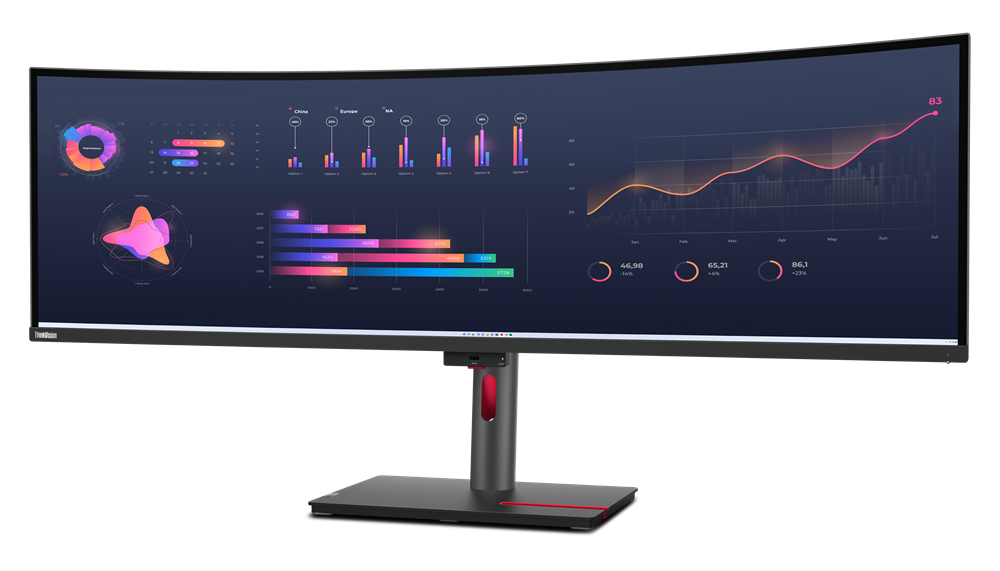 Lenovo ThinkVision P49w-30 LED display 124,5 cm (49) 5120 x 1440 Pixel DQHD Nero