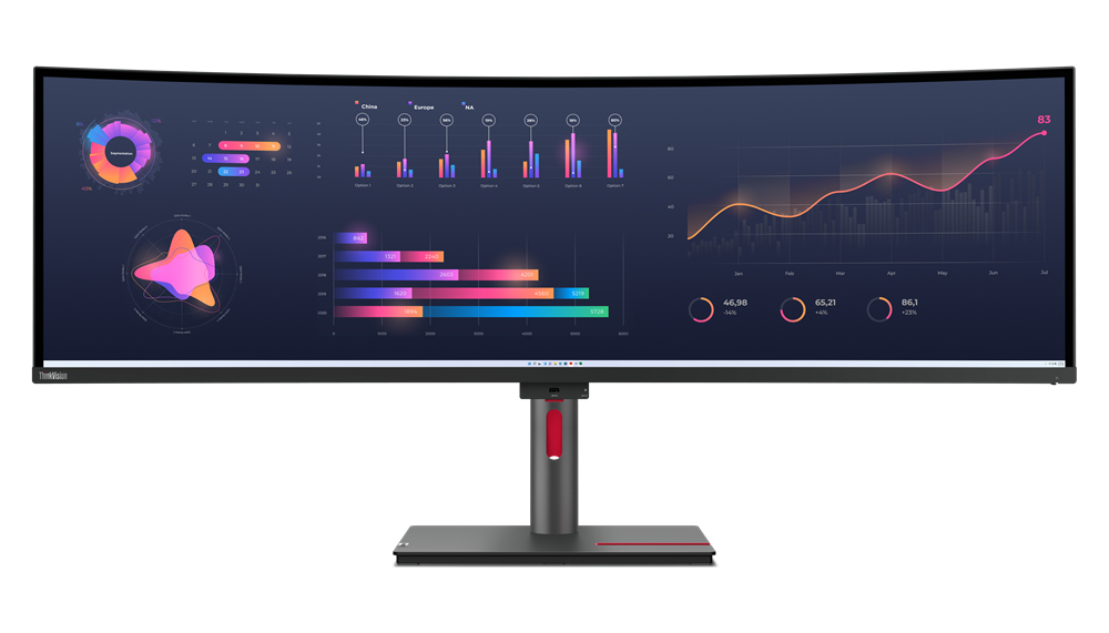 Lenovo ThinkVision P49w-30 LED display 124,5 cm (49) 5120 x 1440 Pixel DQHD Nero