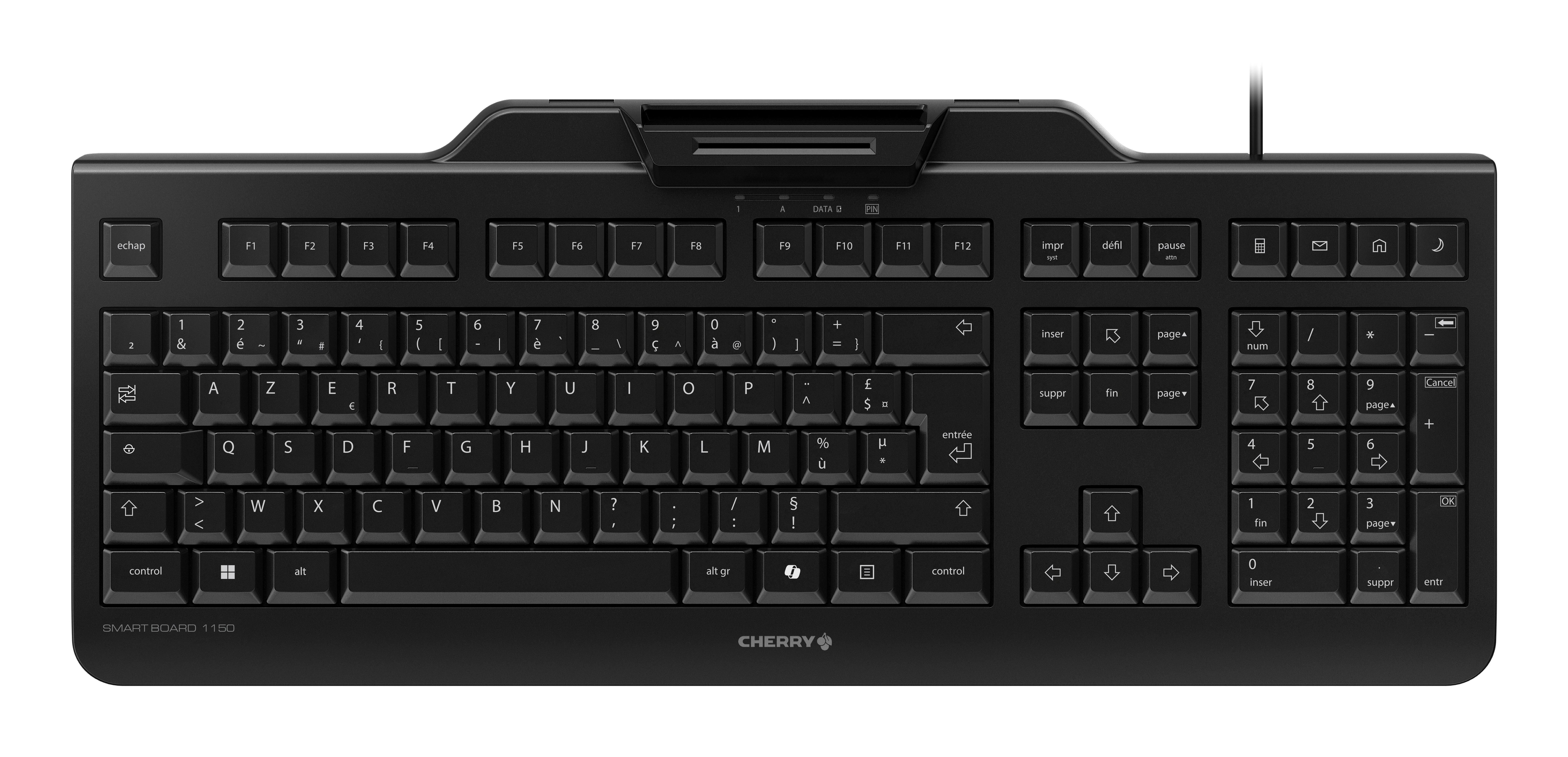 CHERRY Smart Board 1150 keyboard Office USB AZERTY French Black