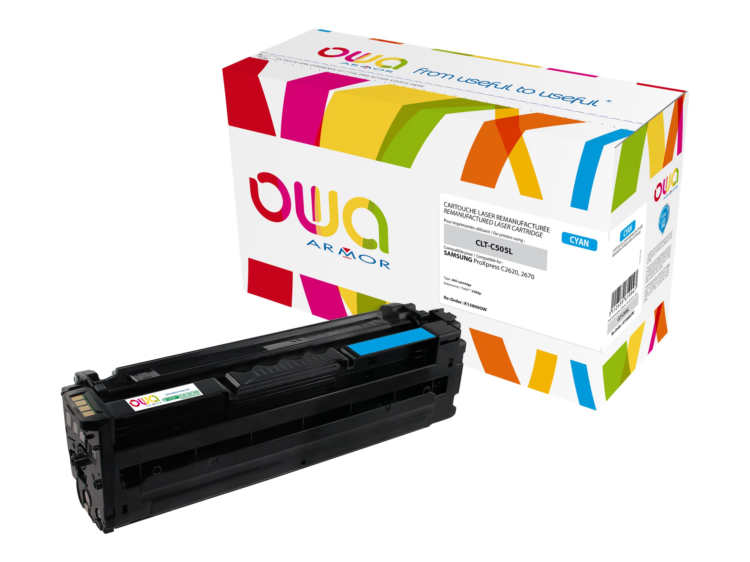 Armor OWA - Cyan - kompatibel - wiederaufbereitet - Tonerpatrone (Alternative zu: Samsung CLT-C505L)