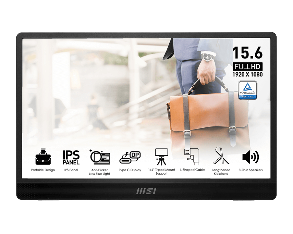 MSI PRO MP161DE E2 Monitor PC 39,6 cm (15.6) 1920 x 1080 Pixel Full HD LED Nero