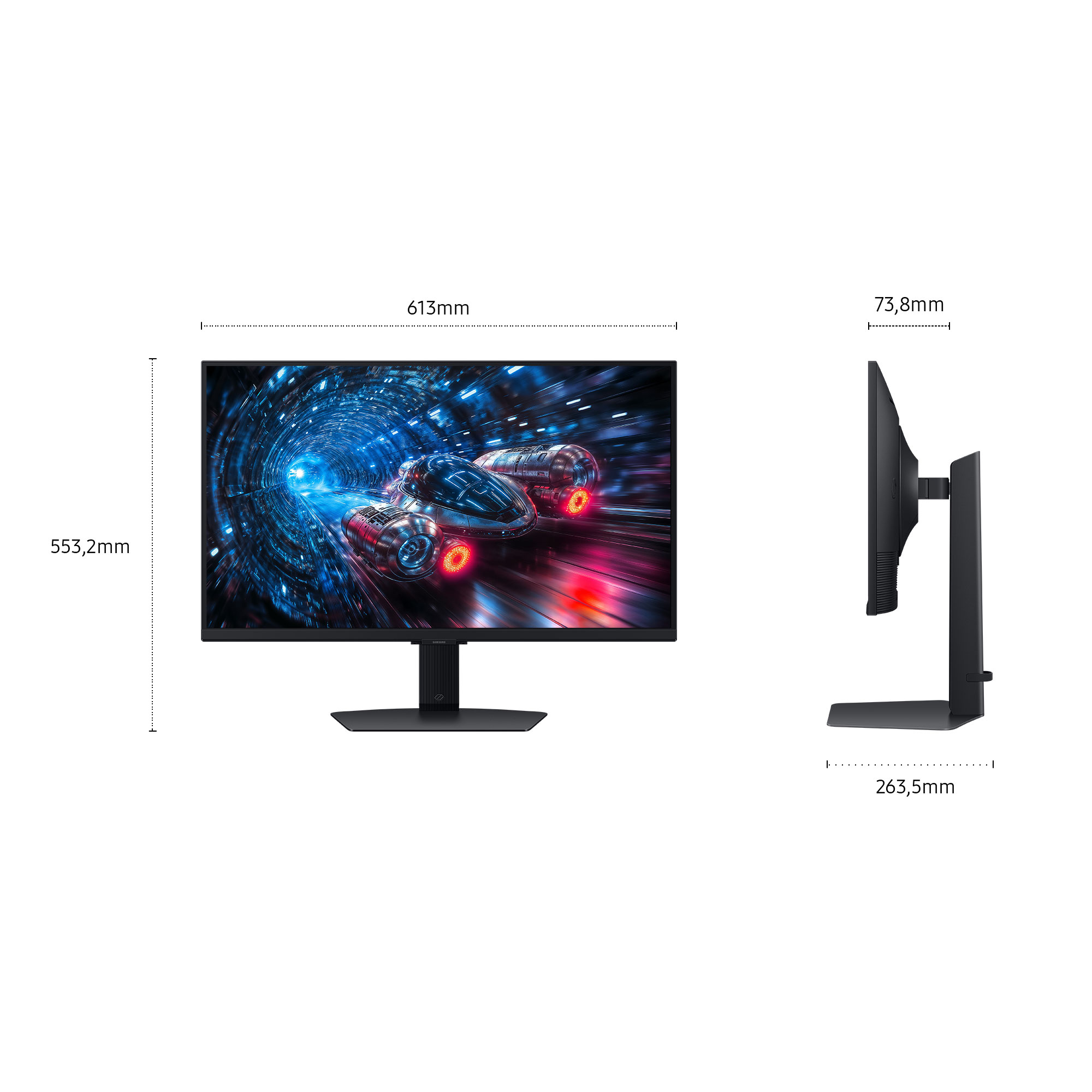 Samsung G70F computer monitor 68.6 cm (27) 3840 x 2160 pixels 4K Ultra HD LCD Black
