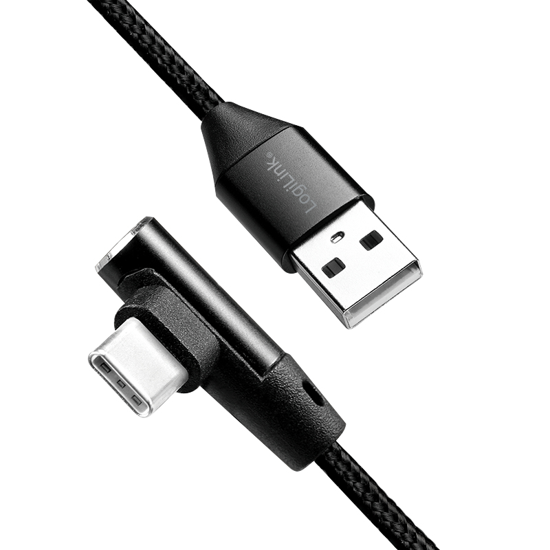 LogiLink CU0137 cavo USB 0,3 m USB 2.0 USB A USB C Nero