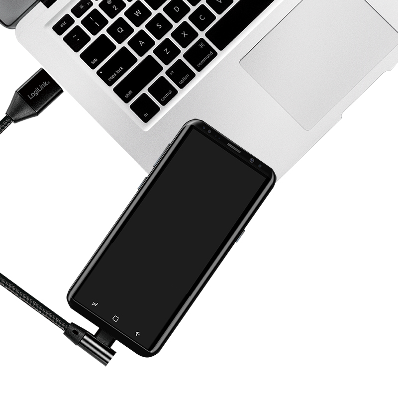 LogiLink CU0137 cavo USB 0,3 m USB 2.0 USB A USB C Nero