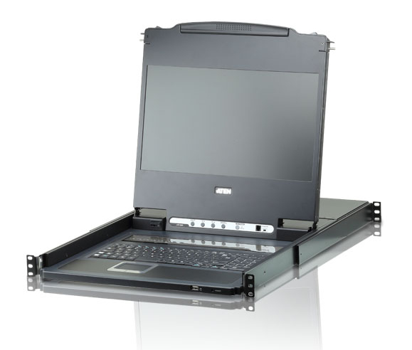 ATEN CL6708MW interruptor KVM Montaje en rack Negro