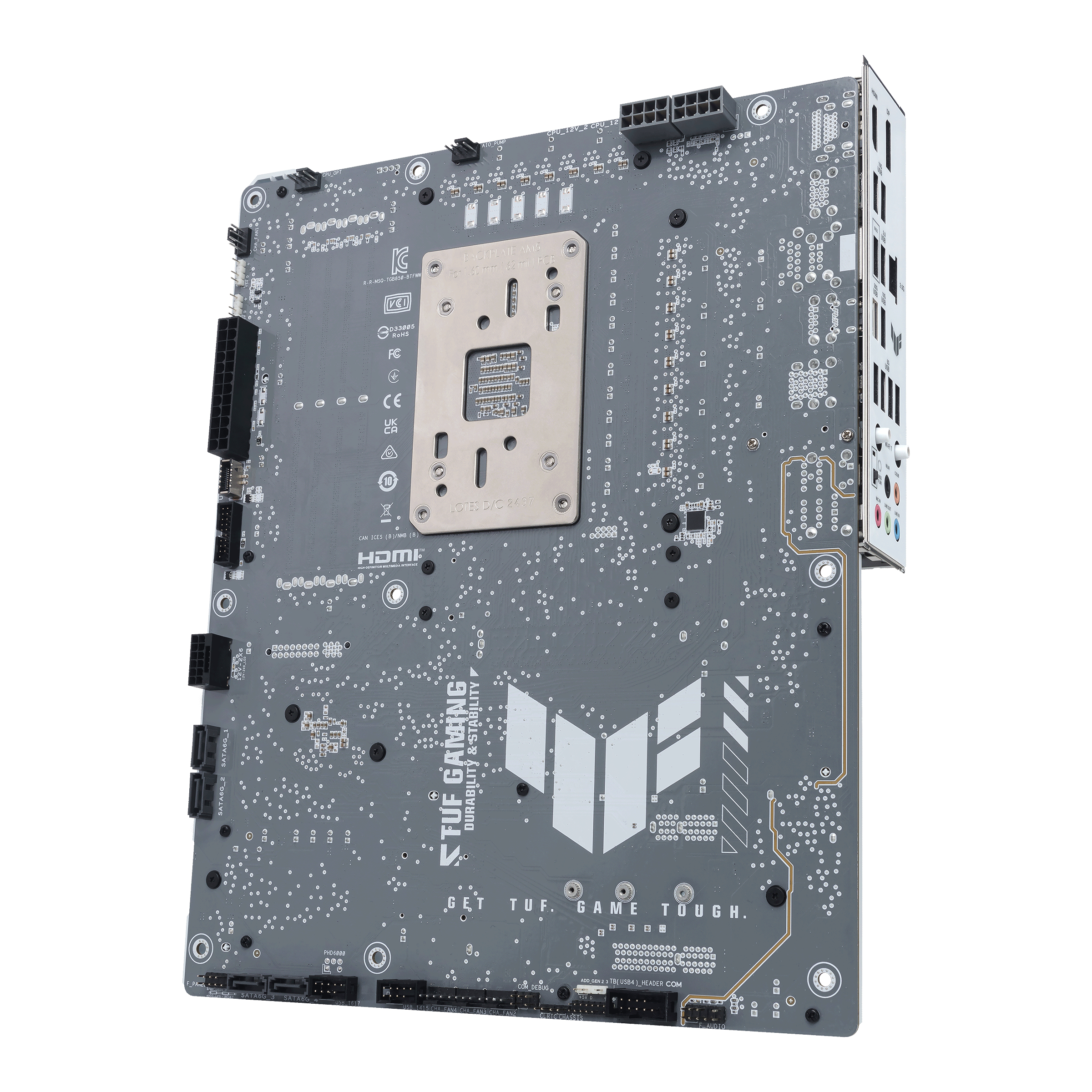 ASUS TUF GAMING B850-BTF WIFI W - Motherboard - ATX - Socket AM5 - AMD B850 Chipsatz - USB-C 3.2 Gen 2x2, USB-C 3.2 Gen2, USB 3.2 Gen 2, USB 3.2 Gen 1, USB4 - Wi-Fi 7, 2.5 Gigabit LAN, Bluetooth - Onboard-Grafik (CPU erforderlich)