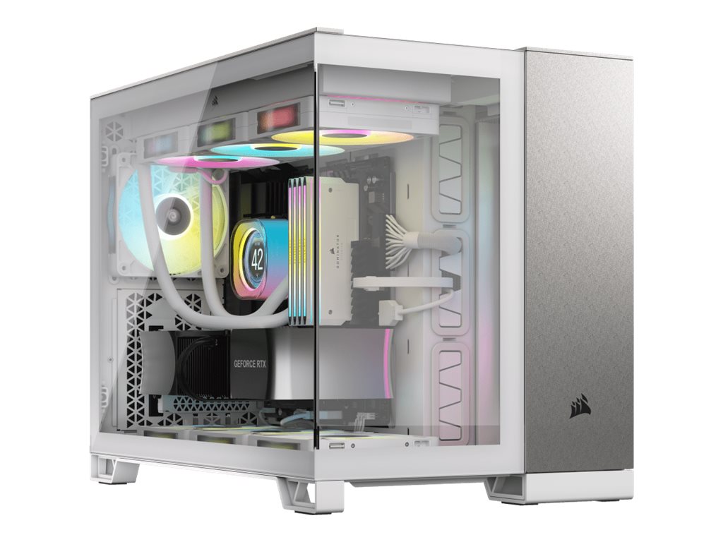 Corsair 2500X weiss/aluminium Tempered Glass x 2