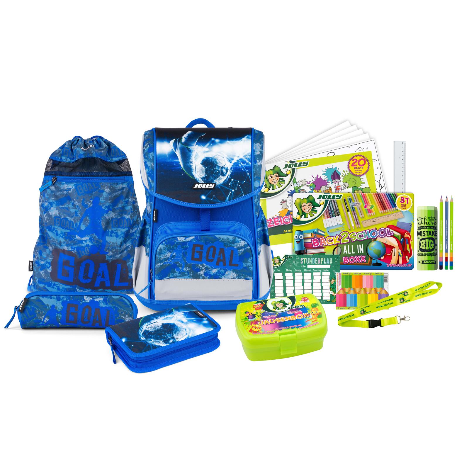 Sax Schulranzen-Set ERGONOMIC FLEXI Kunstfaser blau
