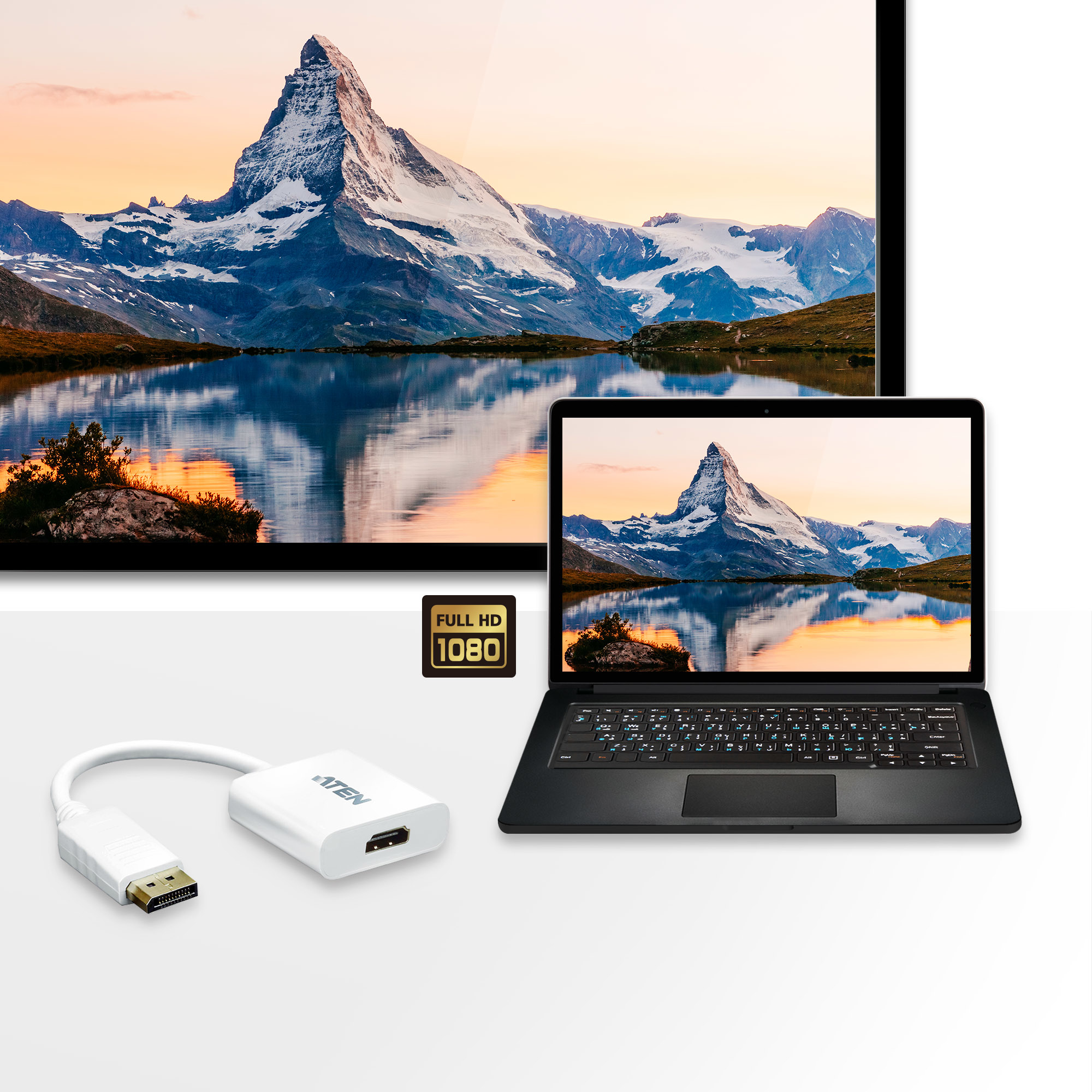 ATEN Adaptateur DisplayPort � HDMI