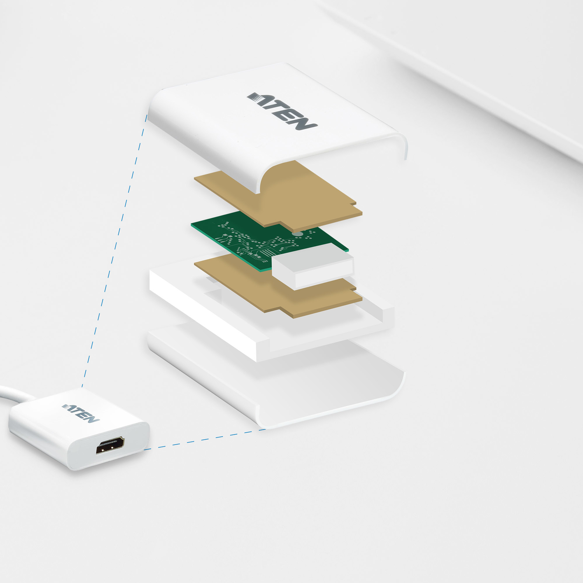 ATEN Adaptateur DisplayPort � HDMI