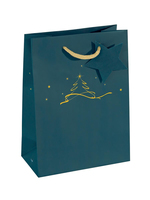 Sigel GT035 - Geschenkverpackungstasche - Blau - Abbildung - Papier - Weihnachten - Matt