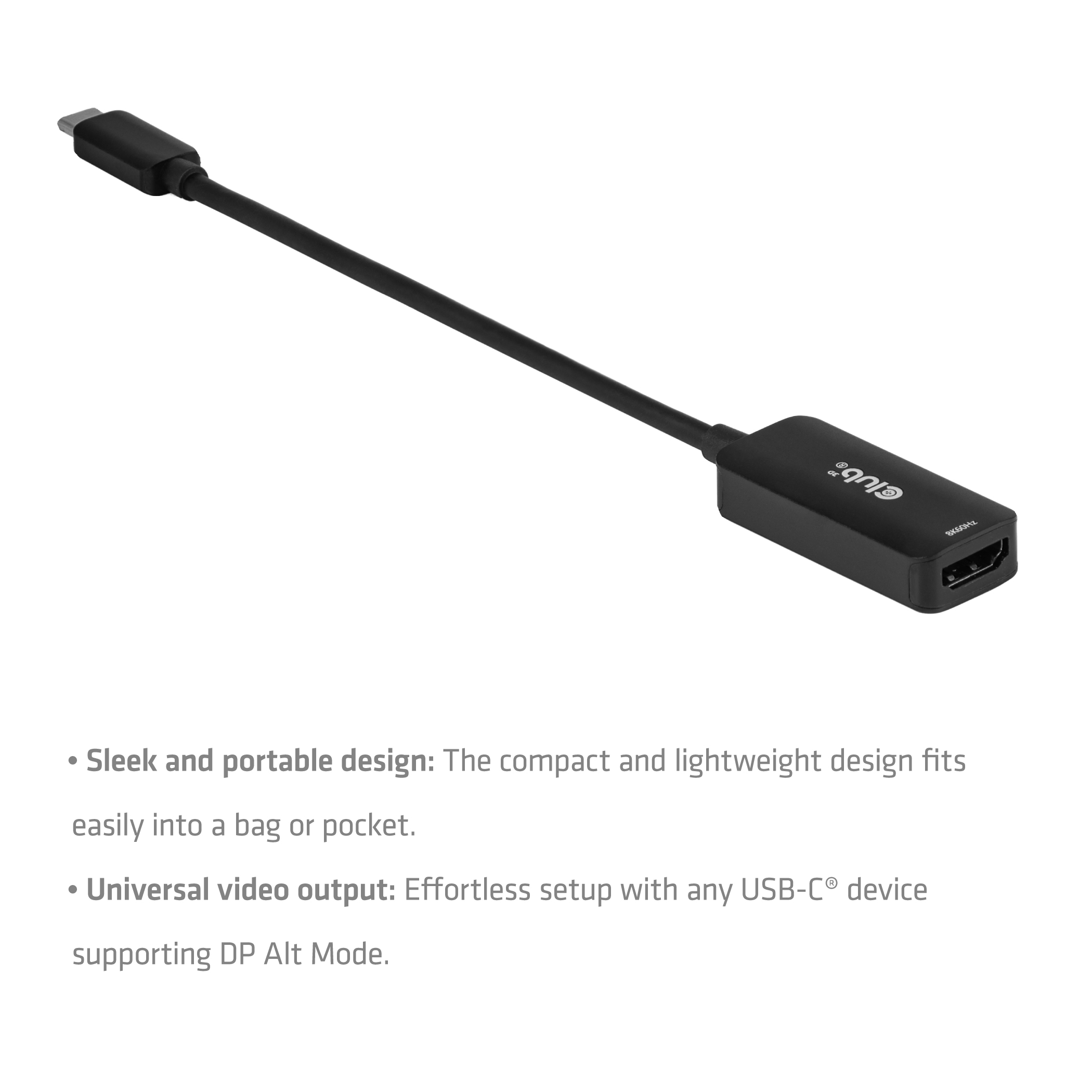 CLUB3D Adaptador USB-C� a HDMI 2.1 8K60Hz