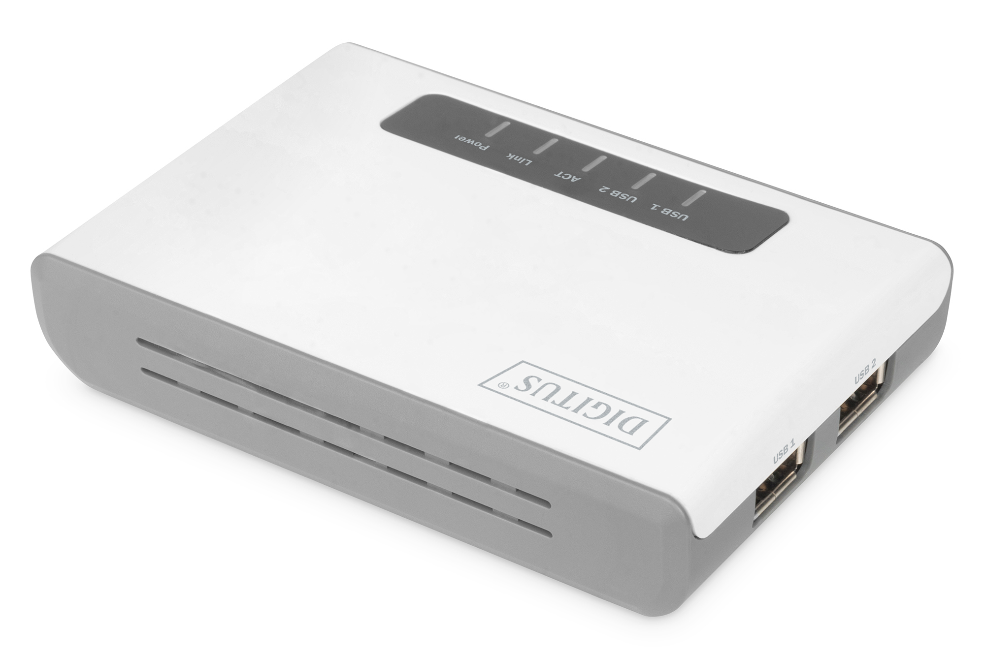 Digitus Servidor de red multifuncin inalmbrico USB 2.0 de 2 puertos, 300 Mbps
