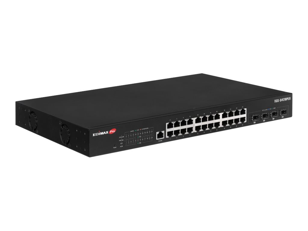 Edimax Pro TGS-5428PLX - Switch - surveillance, vlan, L2 - 24 x 2.5GBase-T + 4 x 10 Gigabit SFP+ (Uplink)