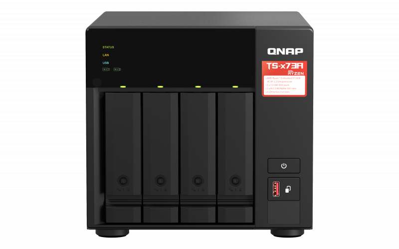 QNAP TS-473A-8G NAS Tower Ethernet/LAN Noir V1500B