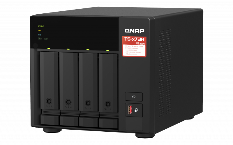 QNAP TS-473A-8G NAS Tower Ethernet/LAN Noir V1500B