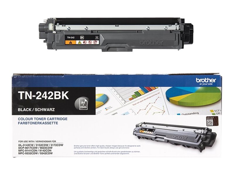 Brother TN-242BK - Toner schwarz - f�r DCP-9017, DCP-9022, HL-3142, HL-3152, HL-3172, MFC-9142, MFC-9332, MFC-9342