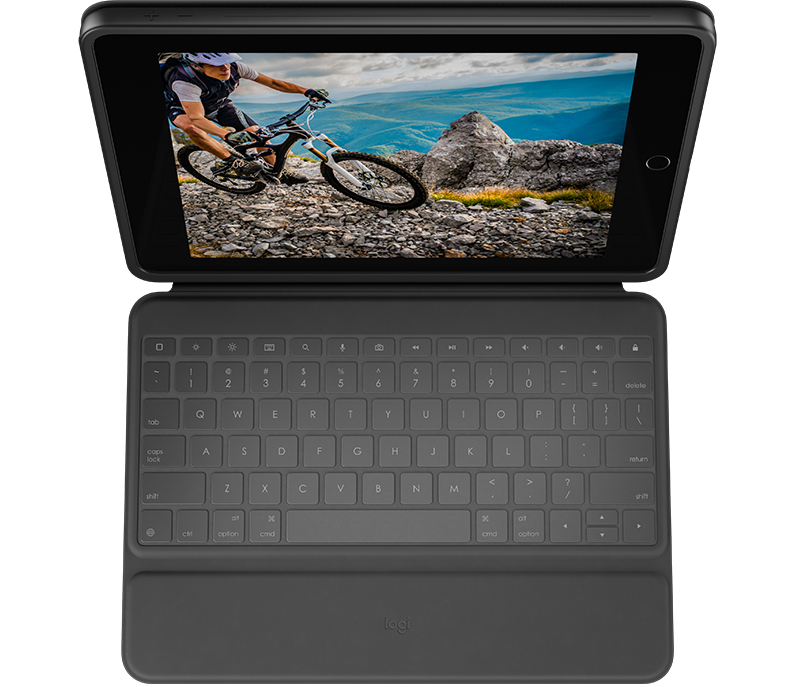 Logitech Rugged Folio - Tastatur und Foliohlle - Apple Smart connector - Pan-Nordic - fr Apple 10.2-inch iPad (7. Generation, 8. Generation, 9. Generation)