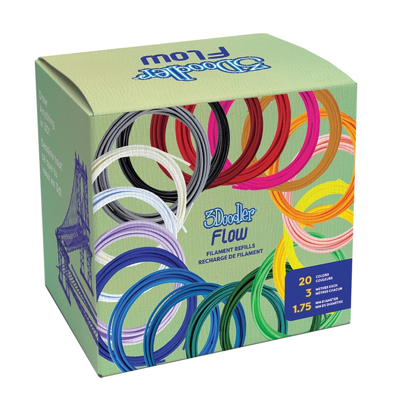 3Doodler Filament FLOW 20 PLA 20 Farben Nachf�llpack