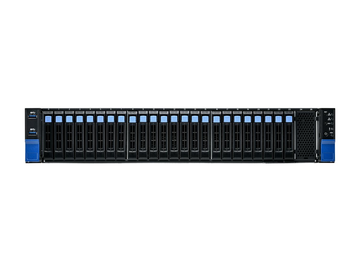 MiTAC B8261T85E24HR-2T - Server - Rack-Montage - 2U - zweiweg - keine CPU - NVMe - Hot-Swap 6.4 cm (2.5)